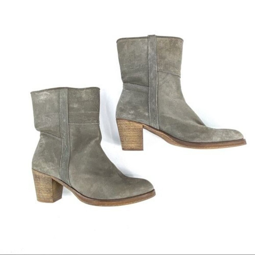VALVERDE DEL CAMINO Grey Suede‎ Pull On Cowboy Boots 9 (40)